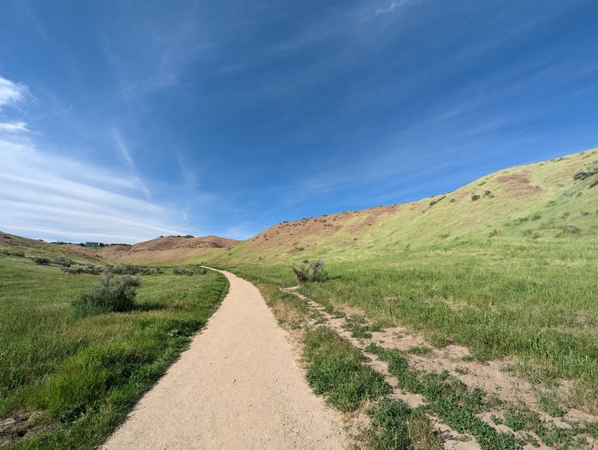 Mountain hiking trail in Idaho representing active lifestyle after ankle surgery